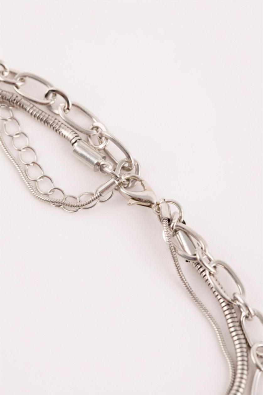 نساء Gümüş سلسلة نسائية فضي - 3 قطع