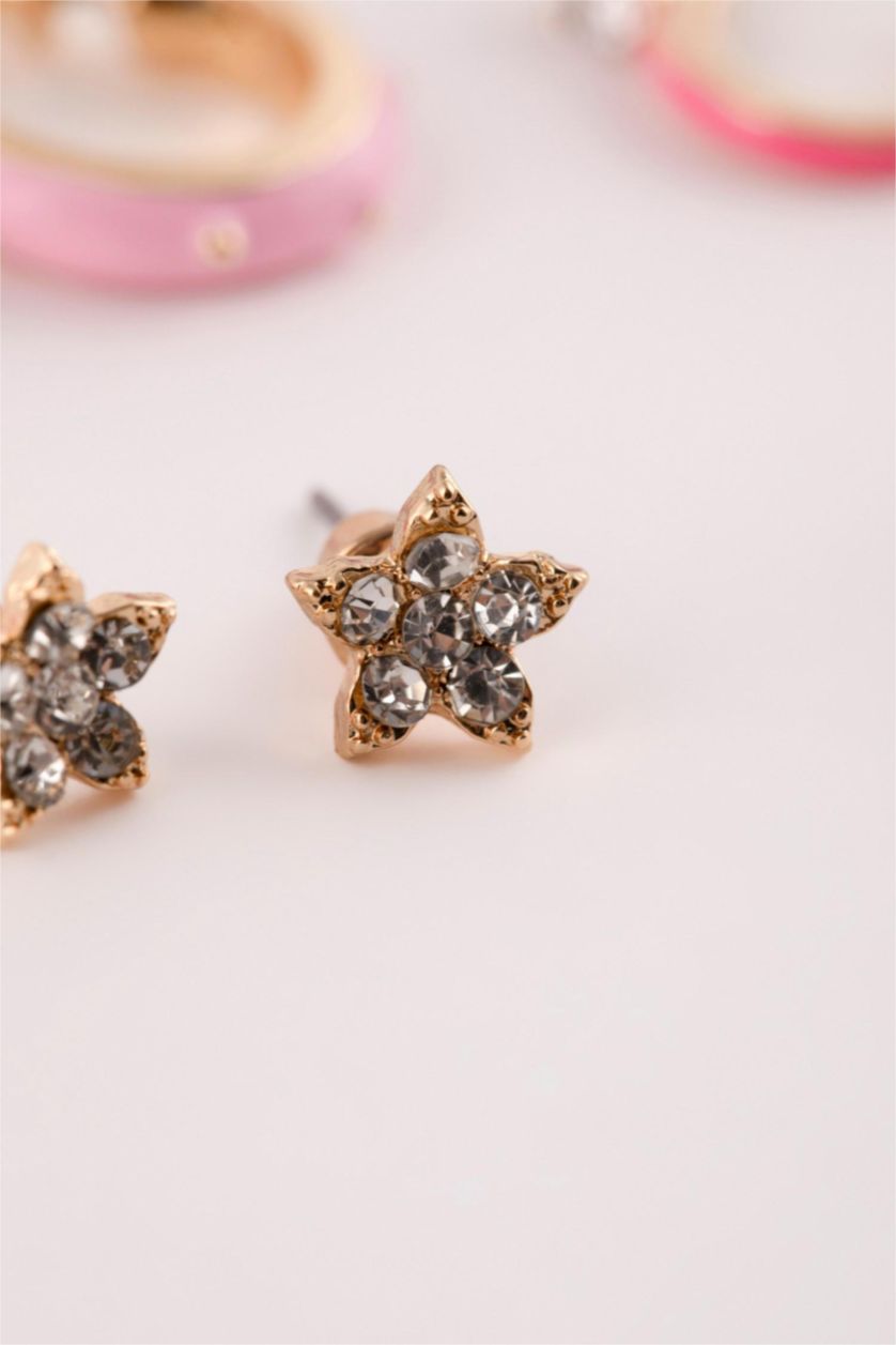 WOMAN Karma Woman 6 Piece Pink Gold Earring