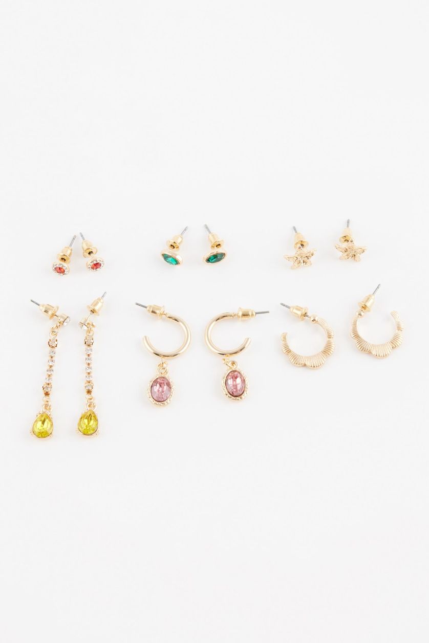 WOMAN GOLD Woman 6 Piece Gold Earrings