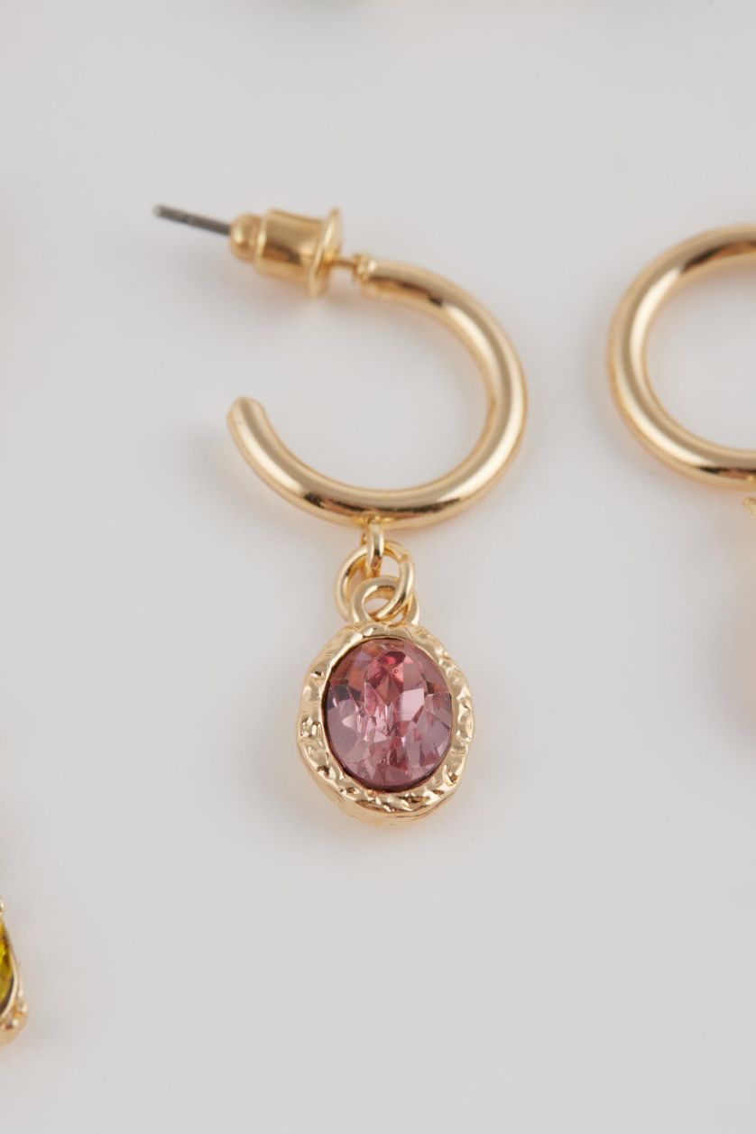 WOMAN GOLD Woman 6 Piece Gold Earrings