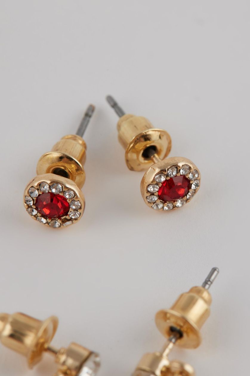 WOMAN GOLD Woman 6 Piece Gold Earrings