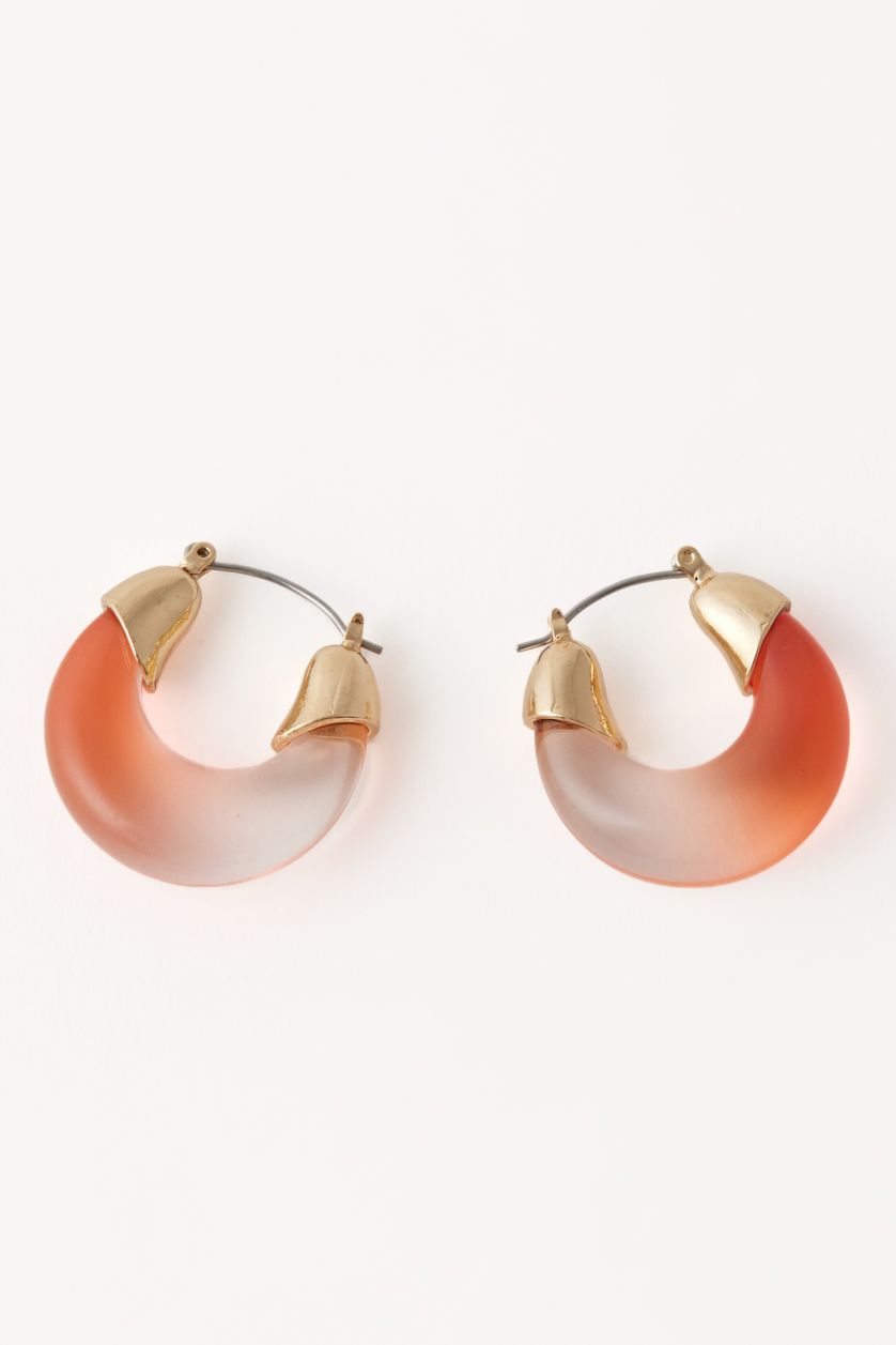 WOMAN Karma Woman Red Hoop Earrings