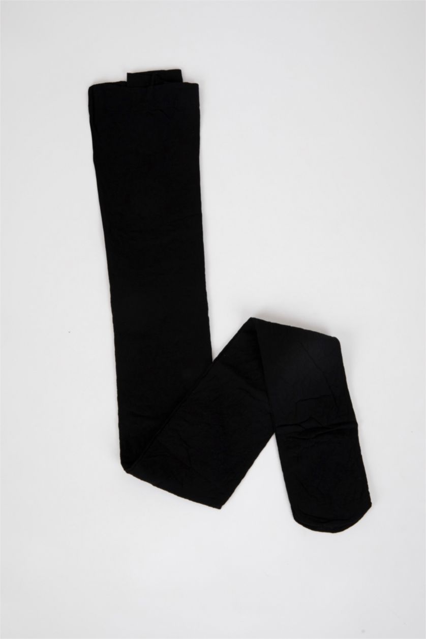 Kadın Siyah Kadın Hayvan Baskılı 30 Denye Külotlu Çorap