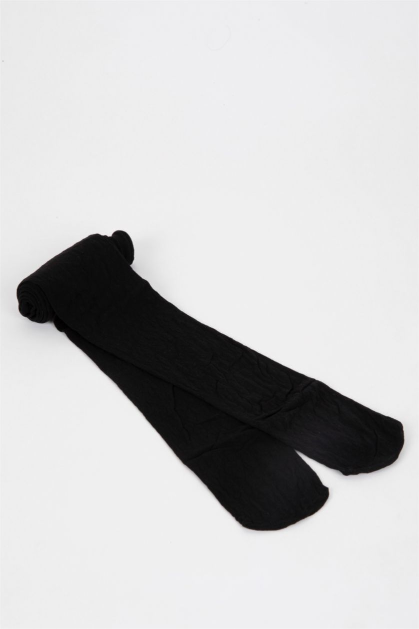 Kadın Siyah Kadın Hayvan Baskılı 30 Denye Külotlu Çorap