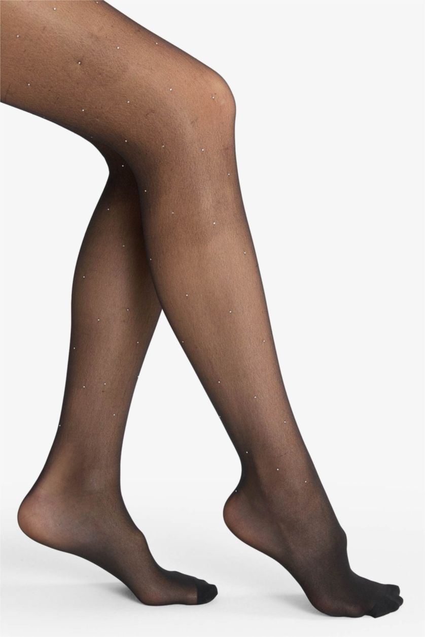 WOMAN Black Woman Cotton Pantyhose