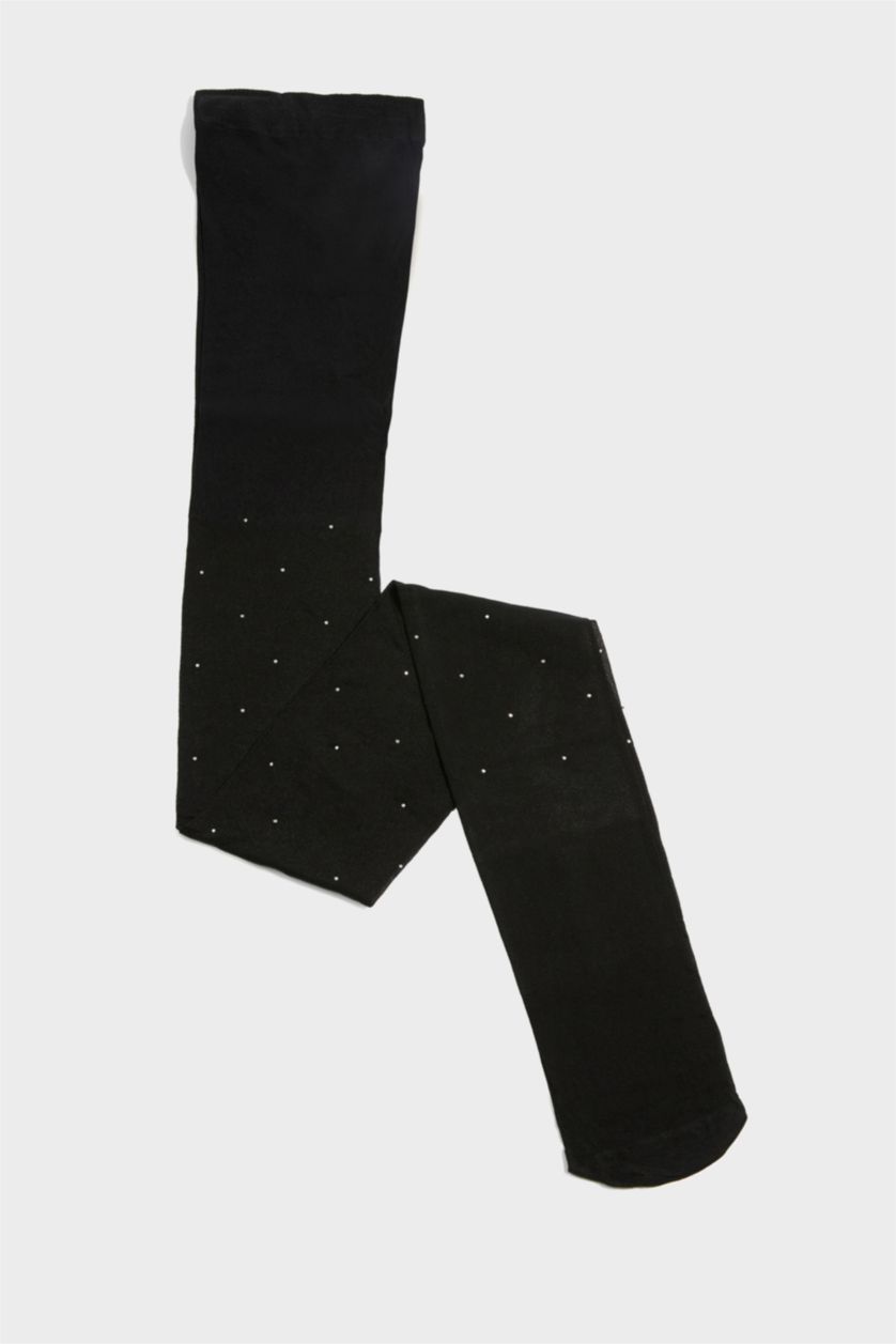 WOMAN Black Woman Cotton Pantyhose