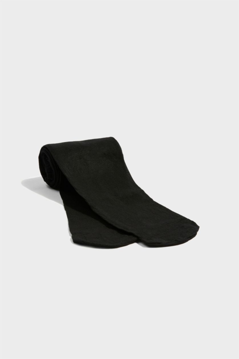 WOMAN Black Woman Cotton Pantyhose