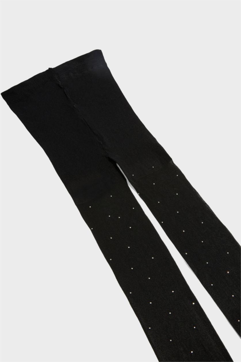 WOMAN Black Woman Cotton Pantyhose