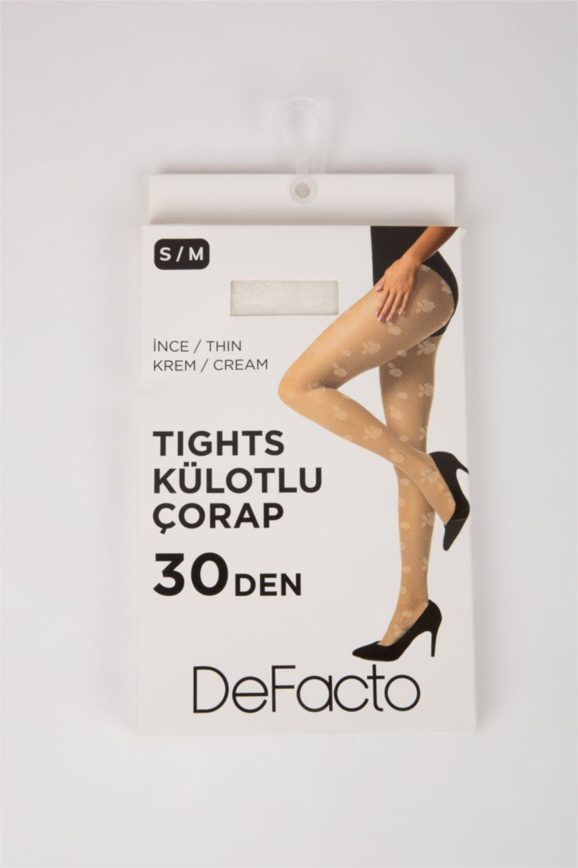 Kadın Ekru Külotlu Çorap