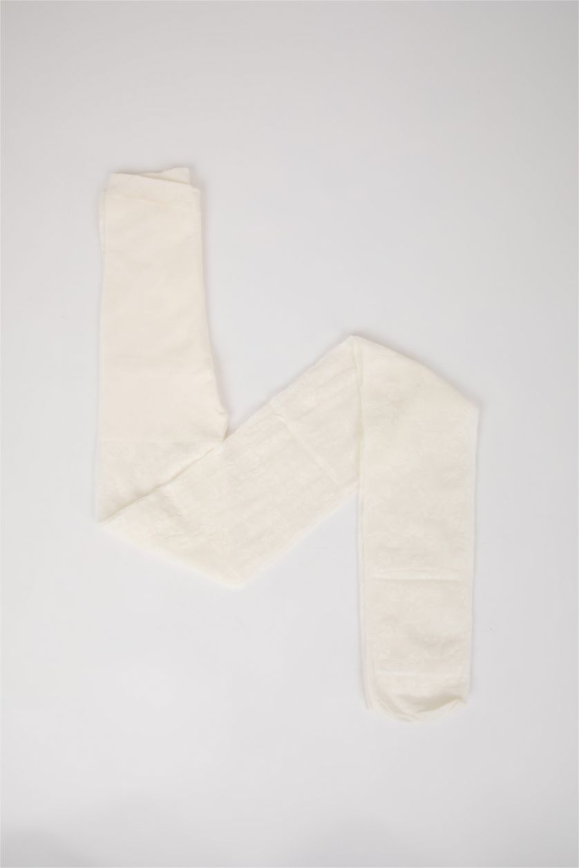 Kadın Ekru Külotlu Çorap