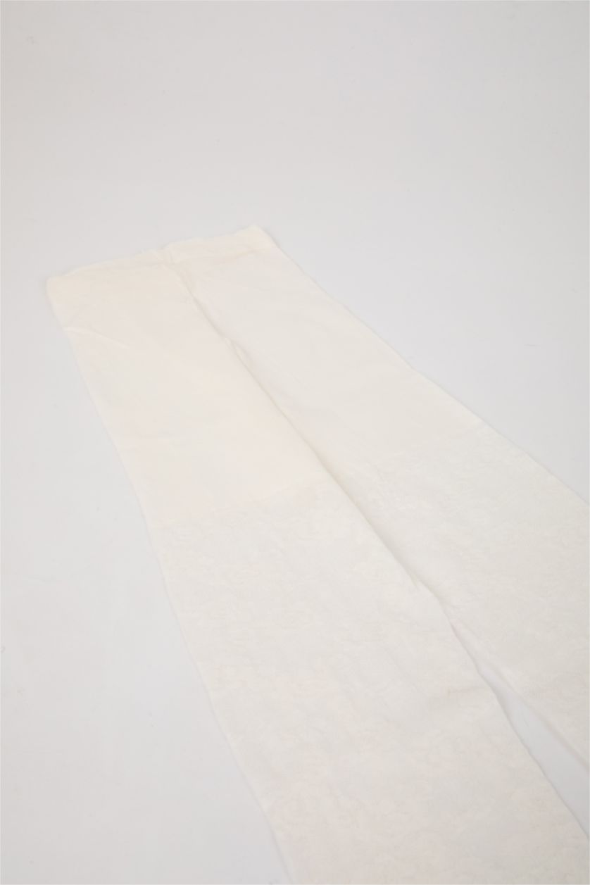 Kadın Ekru Külotlu Çorap