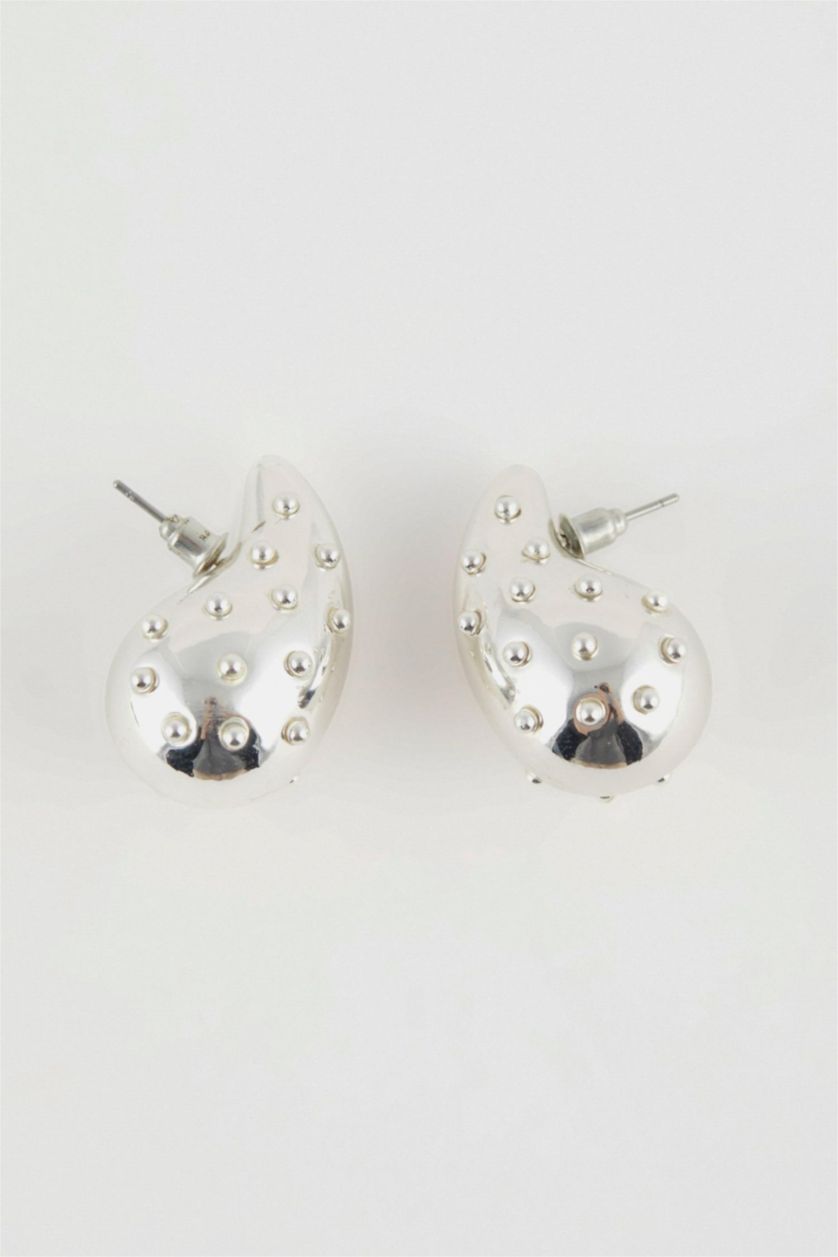 Kadın Gümüş Kadın Taşlı Damla Küpe