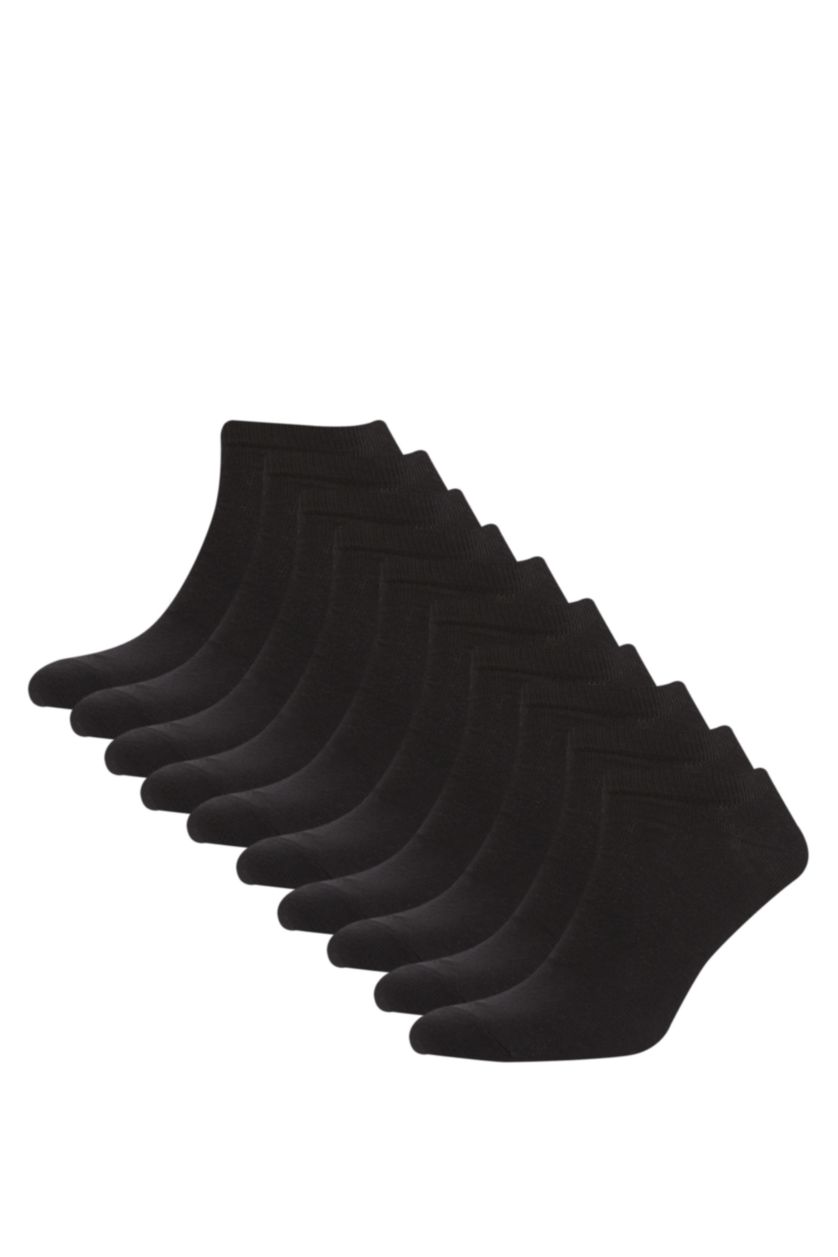 HOMME Noir Lot de 10 paires de Chaussettes Courtes en Coton pour Homme