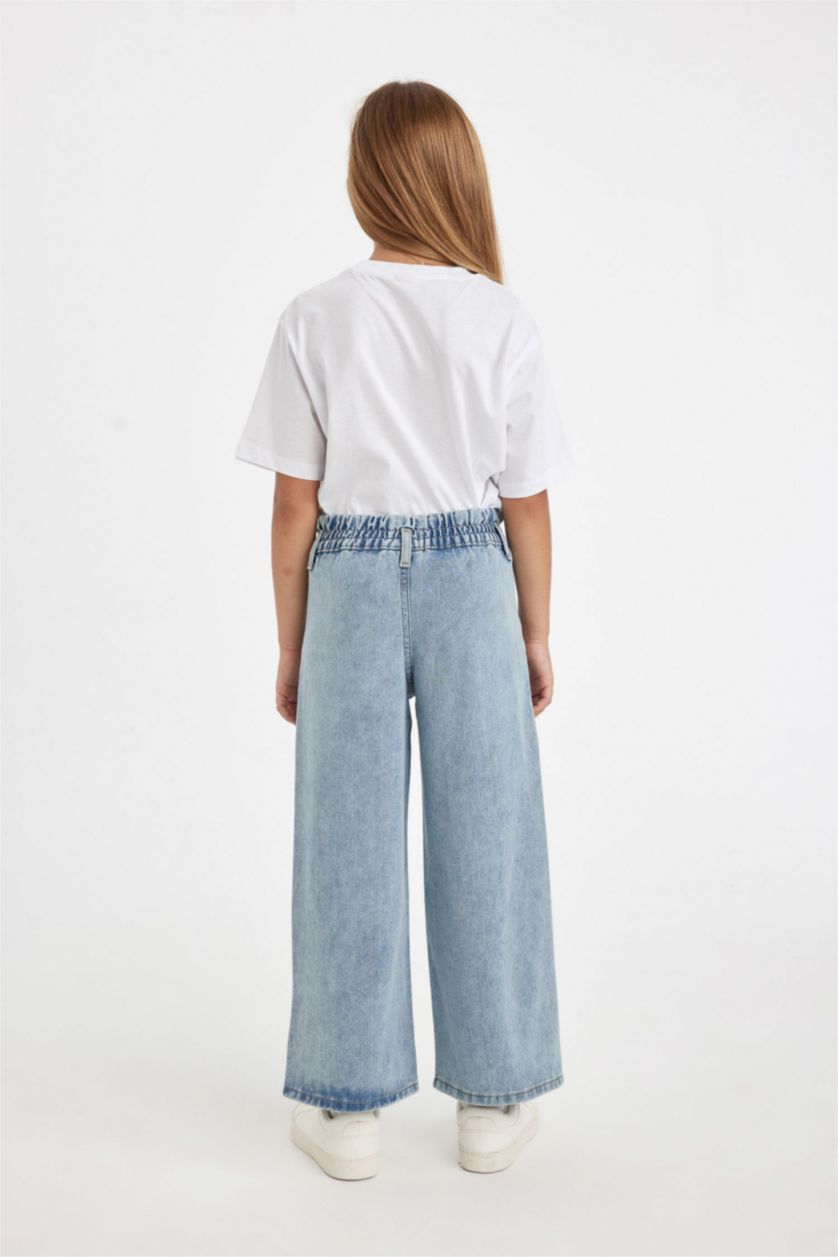 FILLES BLEU Clair Pantalon large pour Fille