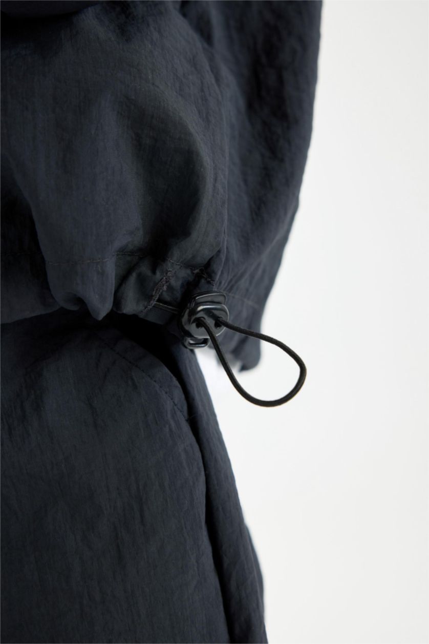 BOYS & TEENS Anthracite Boy Oversize Fit Parachute Long Sleeve Shirt