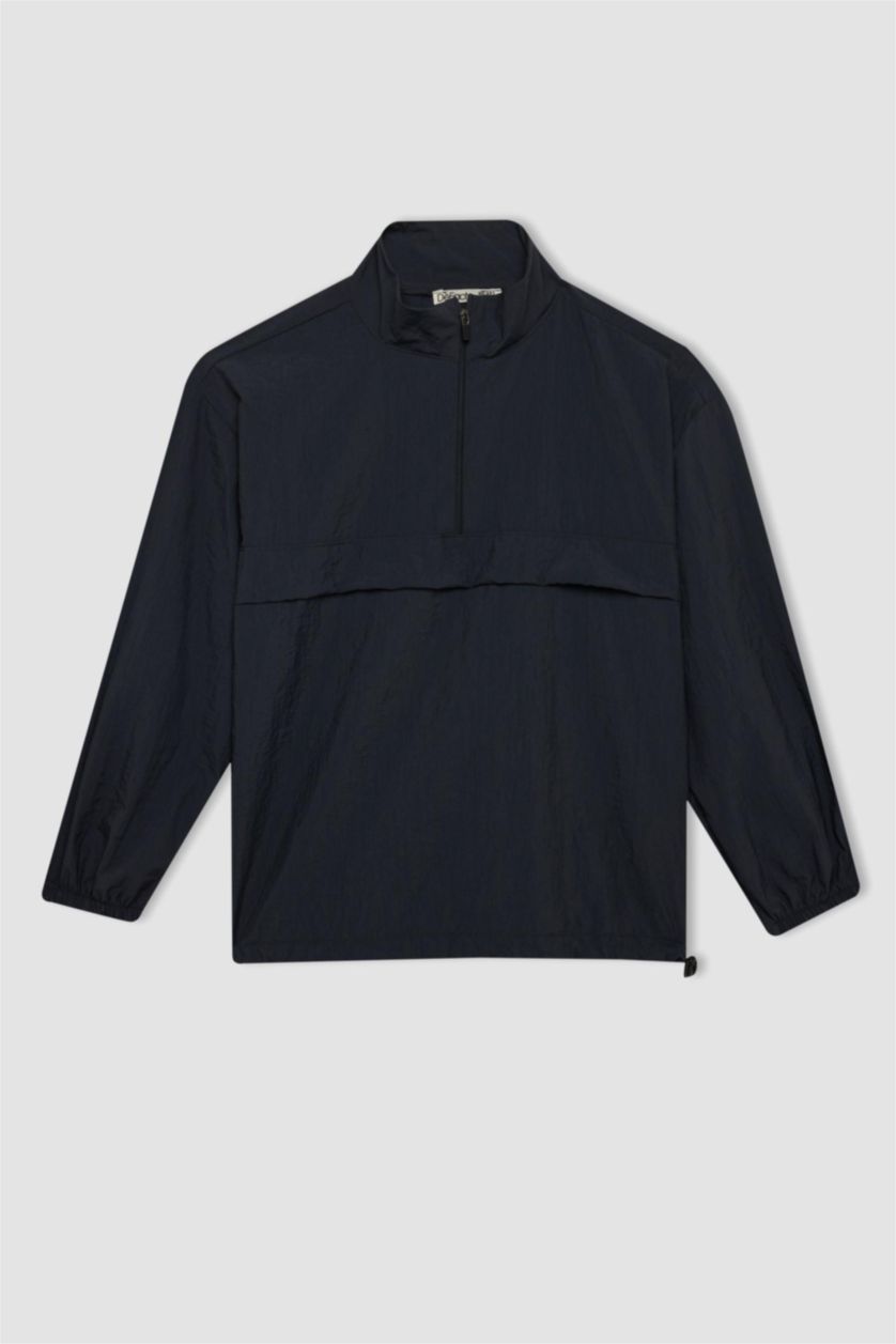 BOYS & TEENS Anthracite Boy Oversize Fit Parachute Long Sleeve Shirt