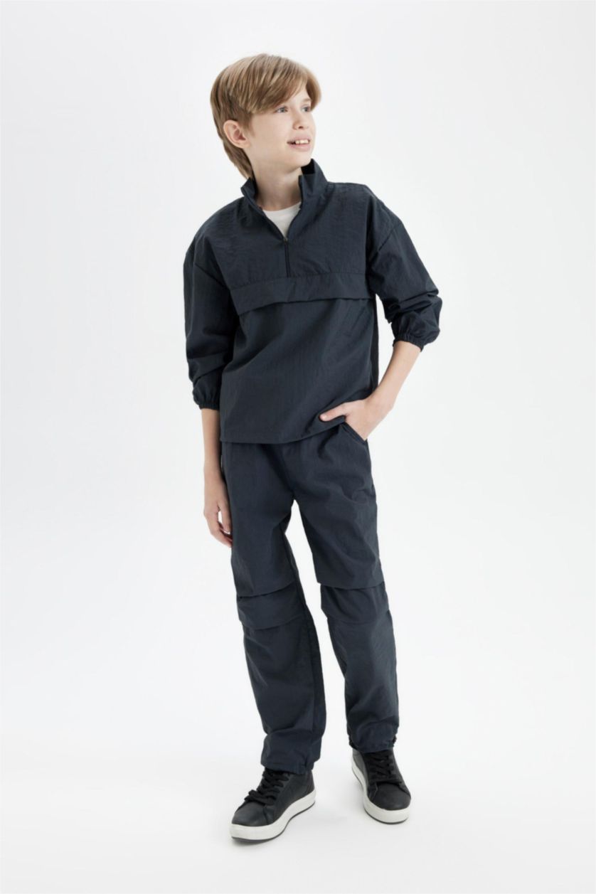 BOYS & TEENS Anthracite Boy Jogger Leg Parachute Pants