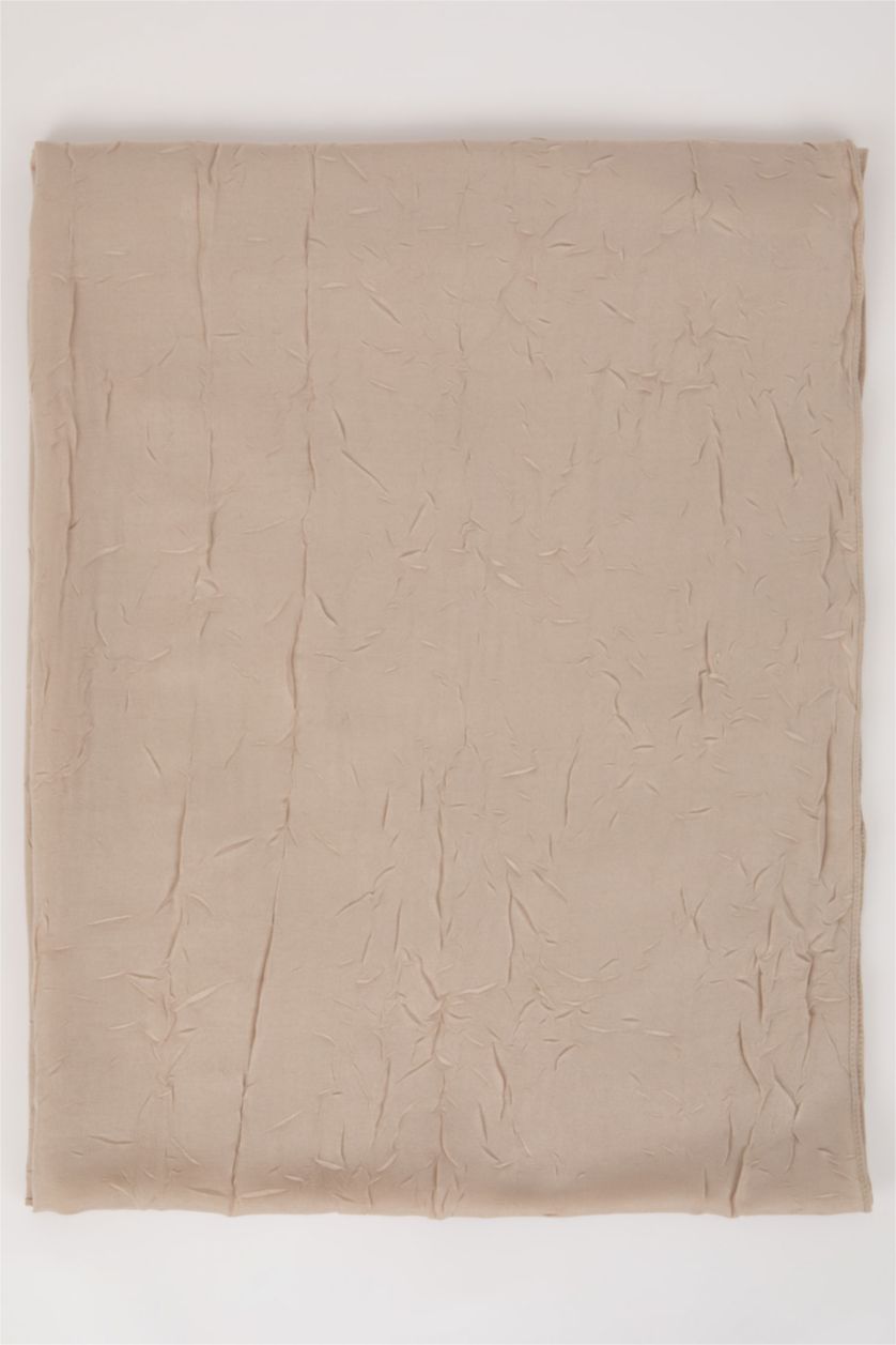 FEMME Beige Châle Hijab en coton pour femme