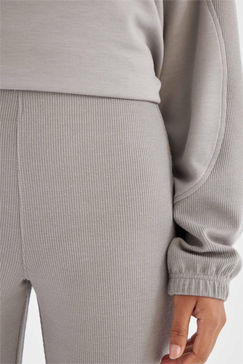 Женщины Серый Брюки Flare Fit стандартного кроя, DeFactoFit