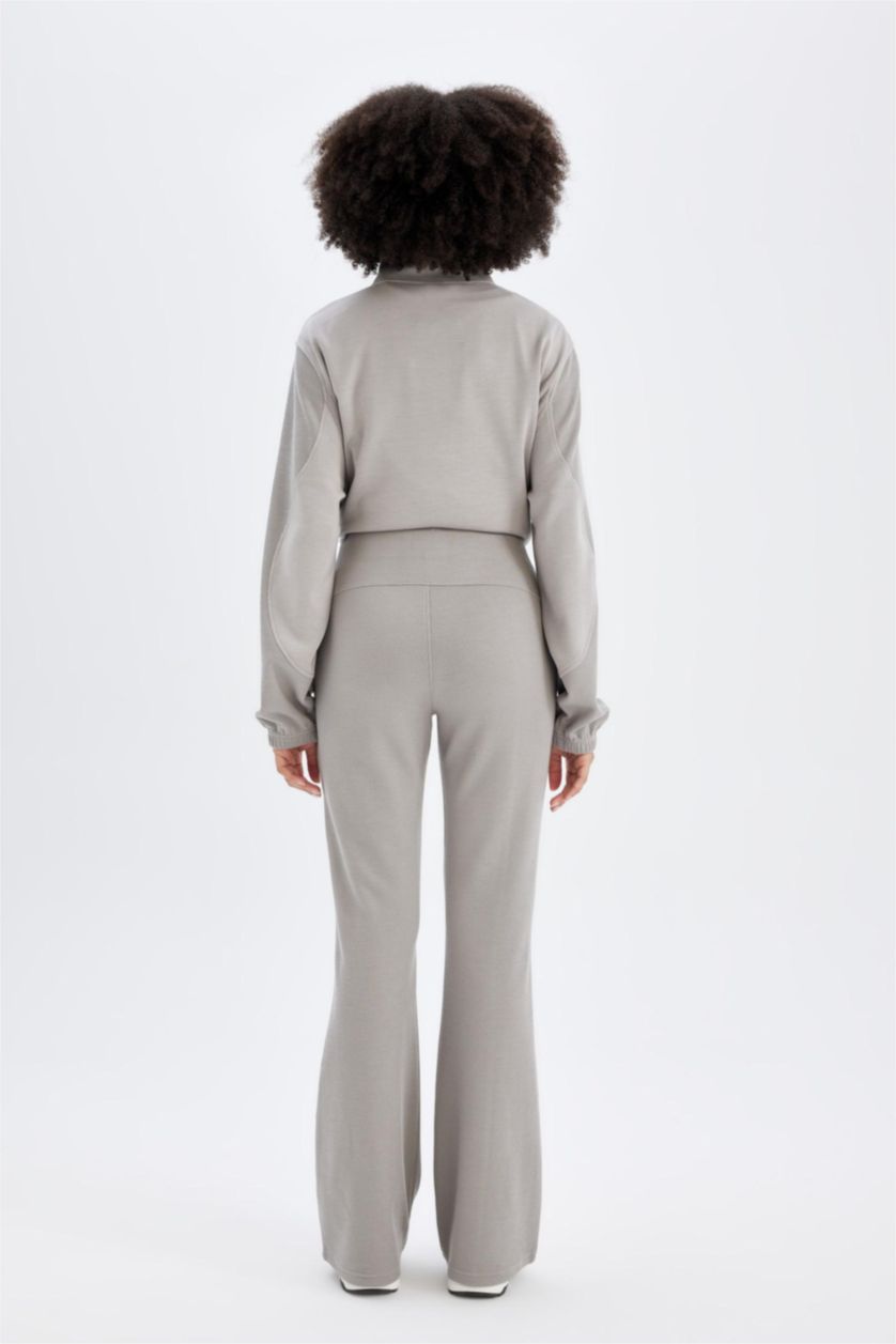 Женщины Серый Брюки Flare Fit стандартного кроя, DeFactoFit