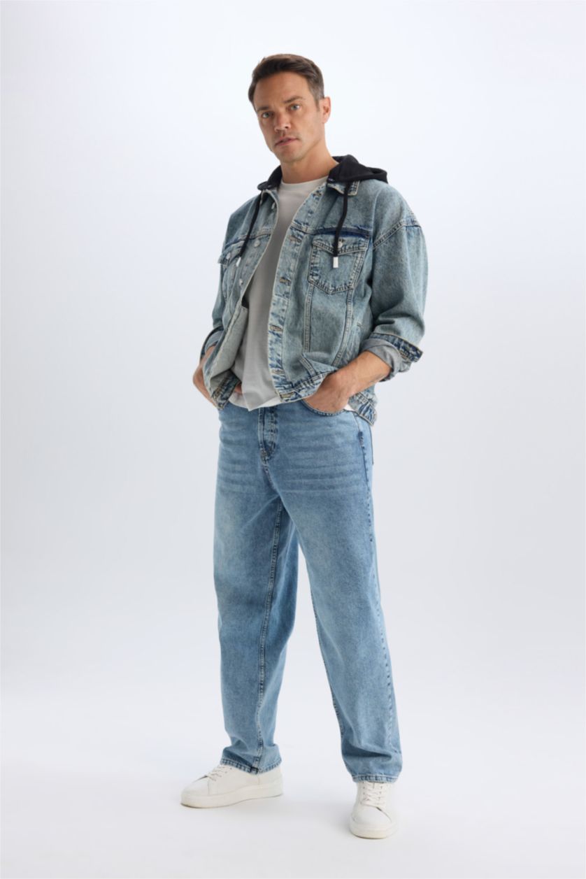 MAN Light Blue Oversize Fit Denim Jacket