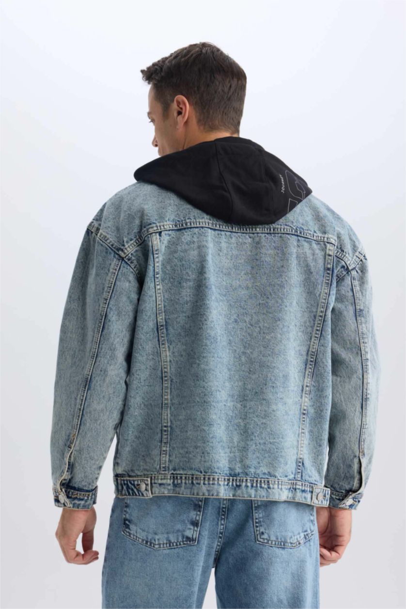 MAN Light Blue Oversize Fit Denim Jacket