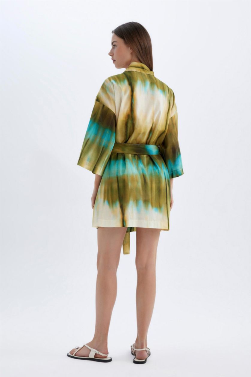 نساء زيتوني كيمونو بحر قطن قصة عادية من Fall in Love