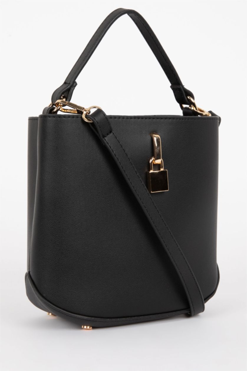 FEMME Noir Sac en Simili Cuir Pour Femme