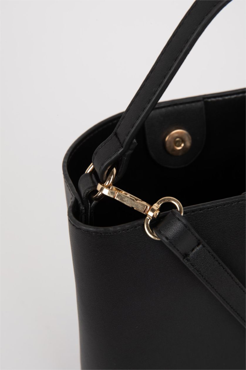 FEMME Noir Sac en Simili Cuir Pour Femme