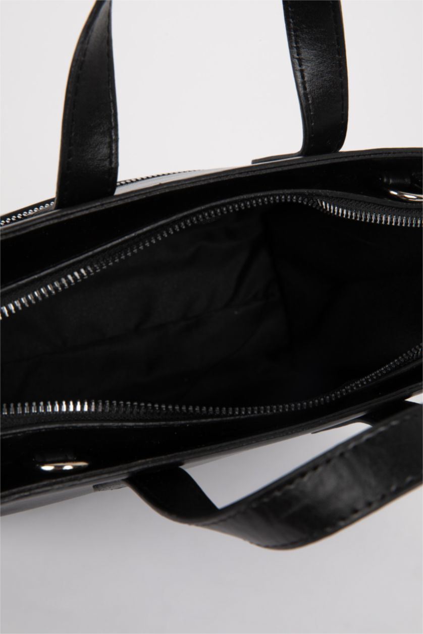 Women Black Faux Leather Shoulder bag