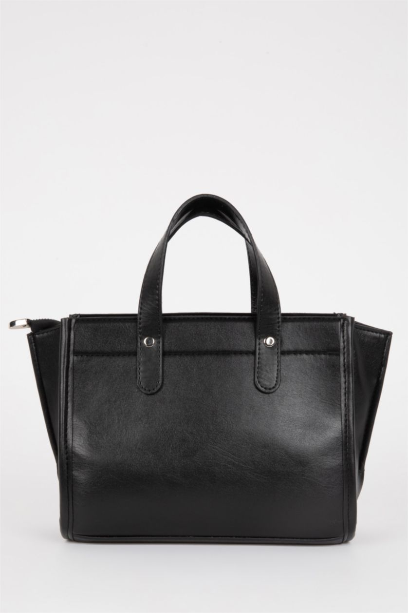 Women Black Faux Leather Shoulder bag