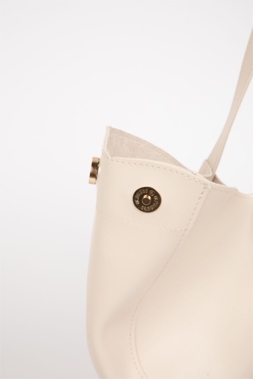 نساء بيج شنطة كتف نسائي جلد صناعي