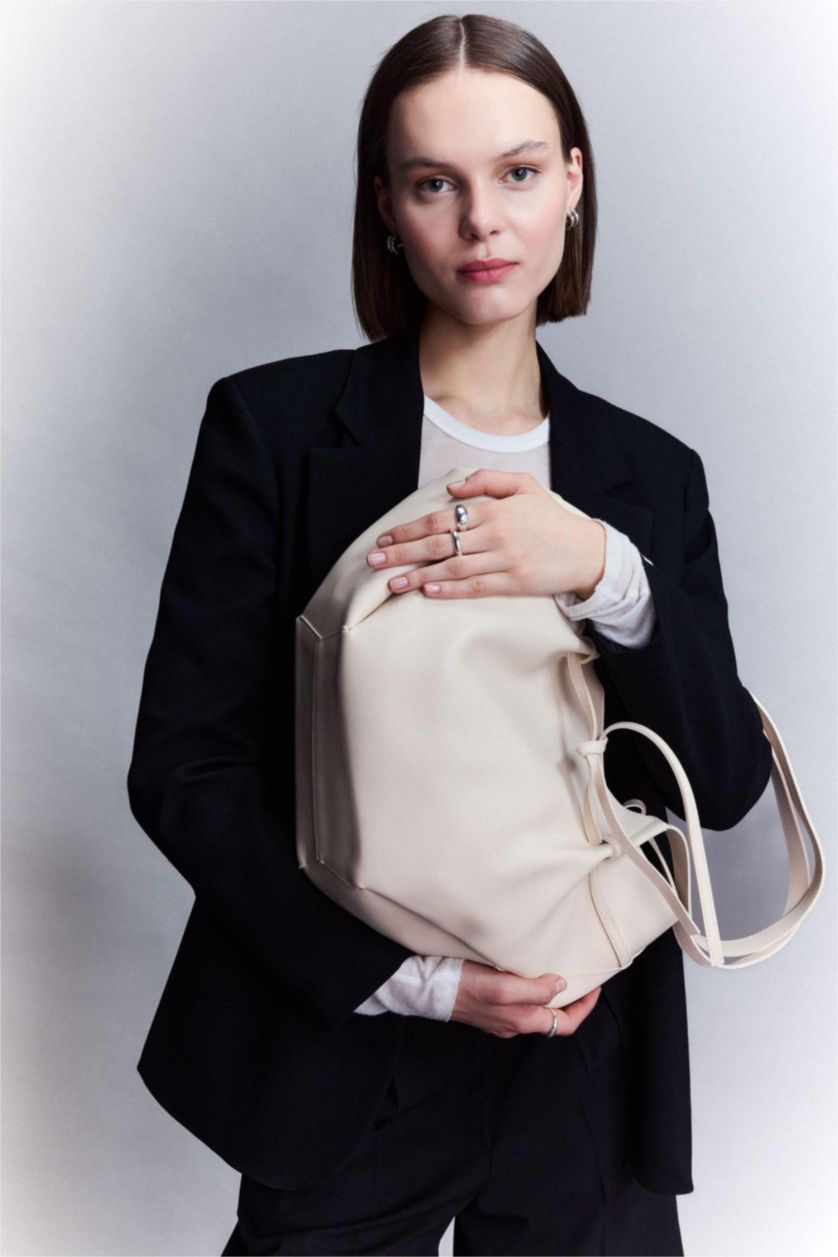 نساء بيج شنطة كتف نسائي جلد صناعي