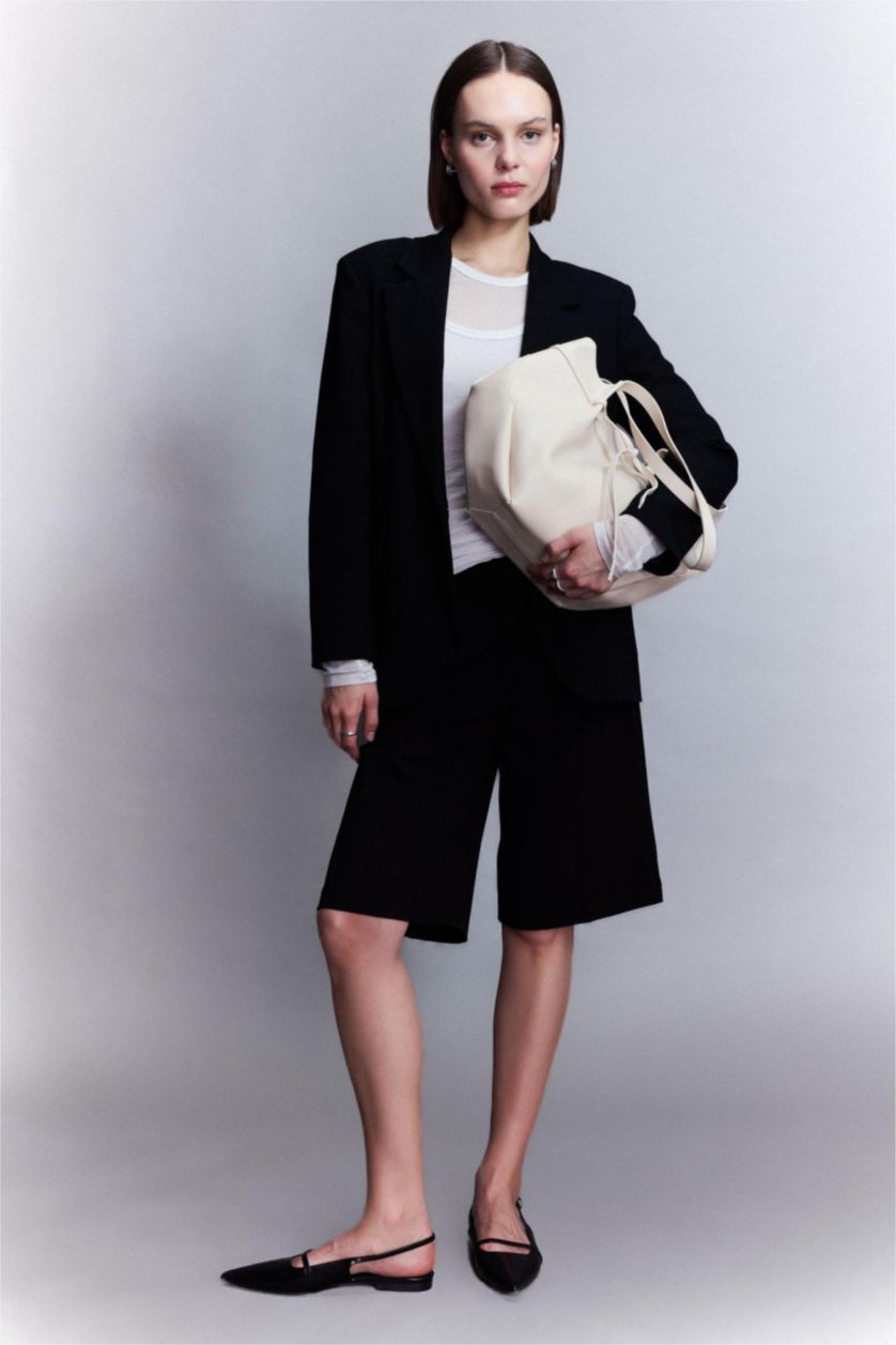 نساء بيج شنطة كتف نسائي جلد صناعي