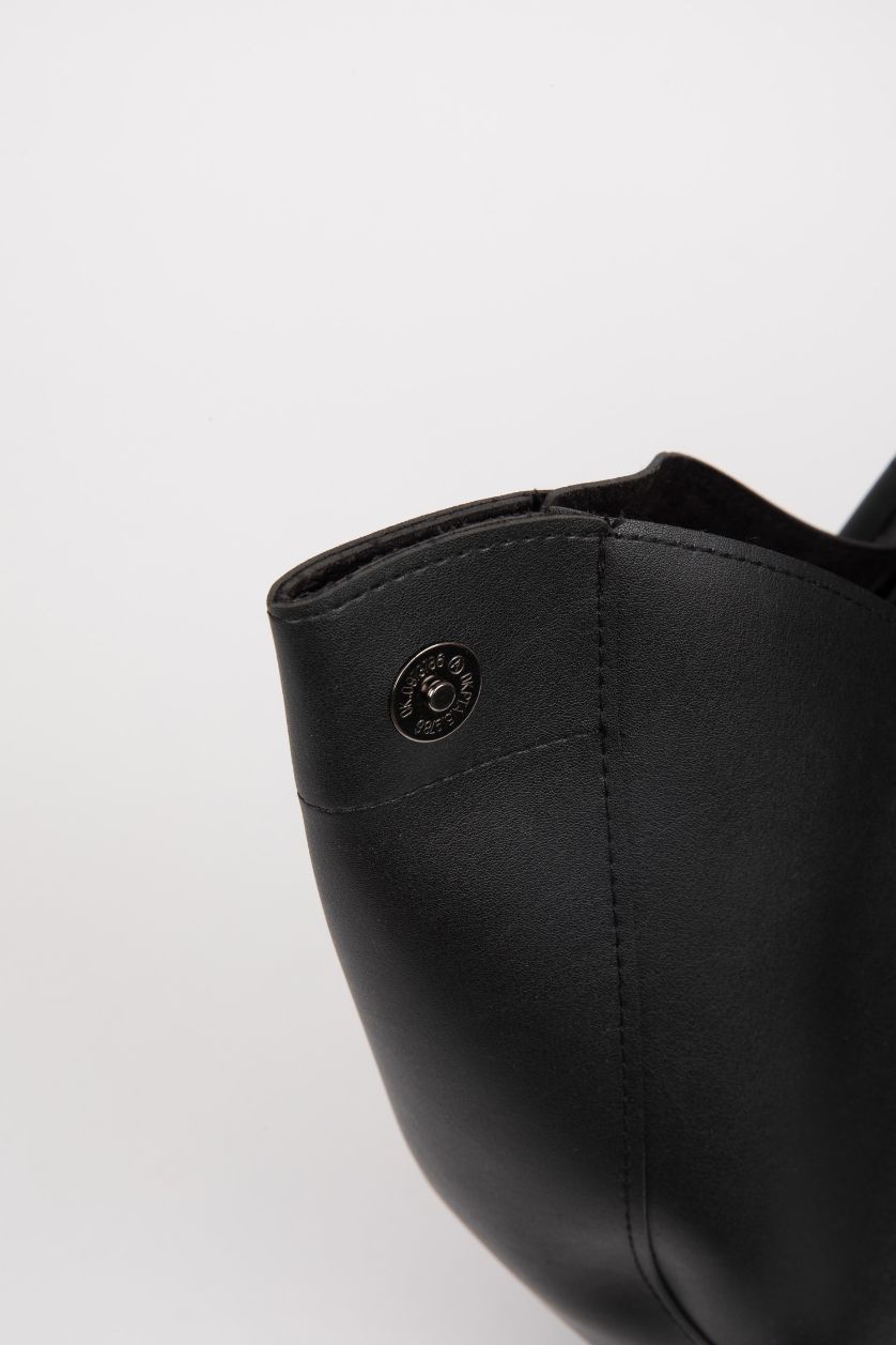 نساء أسود شنطة كتف نسائي جلد صناعي