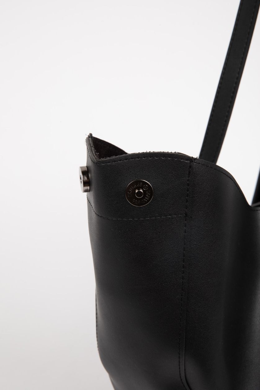 نساء أسود شنطة كتف نسائي جلد صناعي