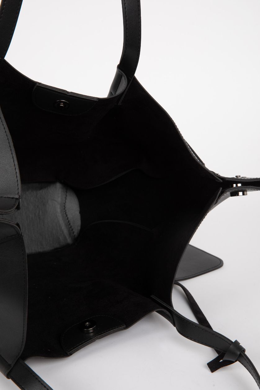 نساء أسود شنطة كتف نسائي جلد صناعي