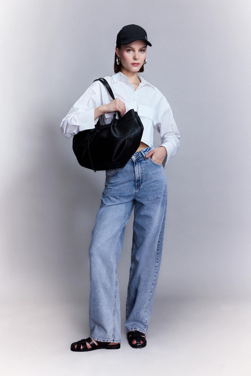 نساء أسود شنطة كتف نسائي جلد صناعي