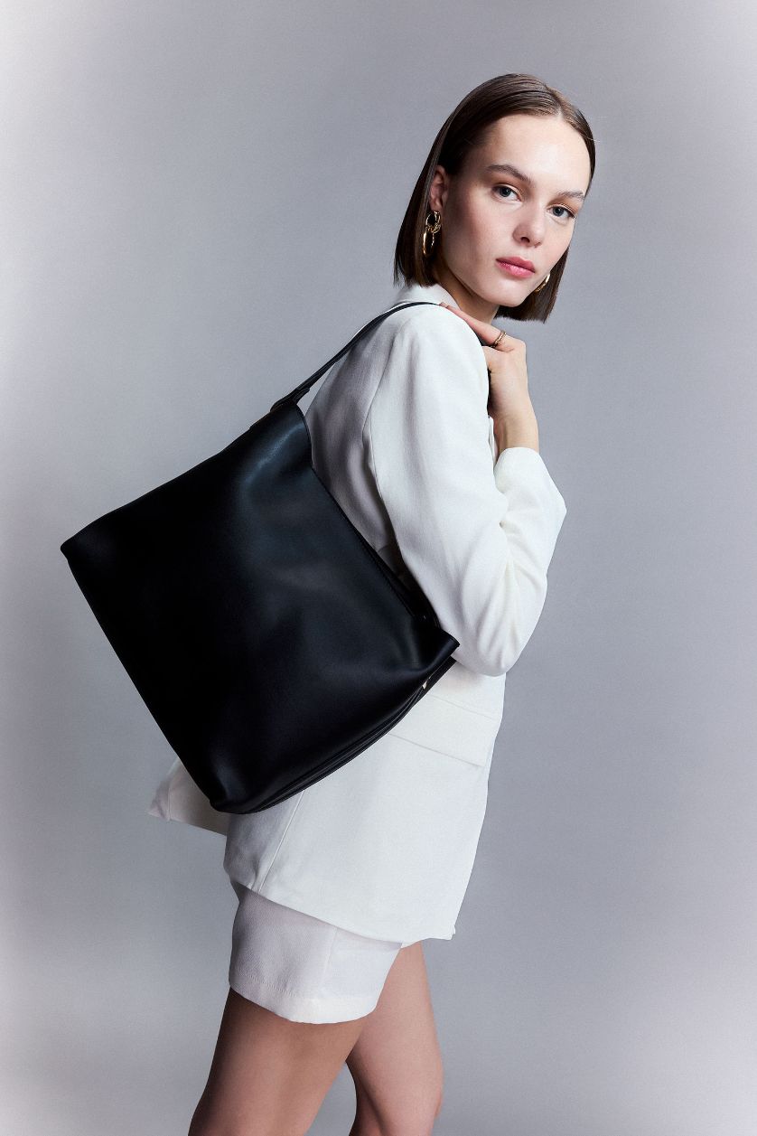 Kadın Siyah Kadın Suni Deri Omuz Çantası