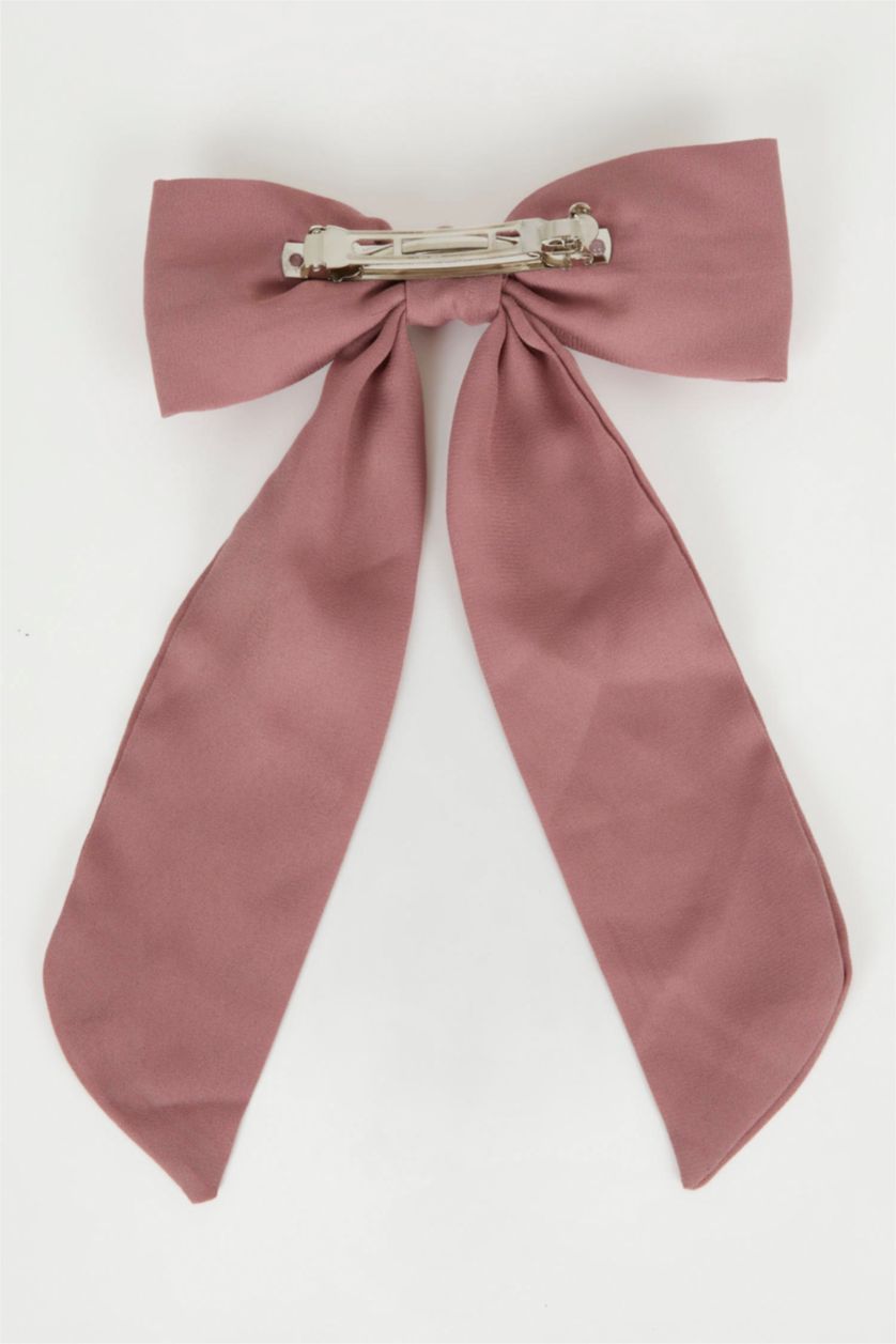 FEMME Rose Barrette à cheveux avec nœud en ruban rose