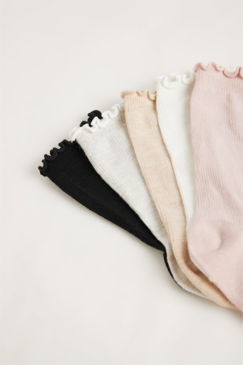 Kadın Karma Kadın Rahat Lastikli 5'li Pamuklu Uzun Çorap