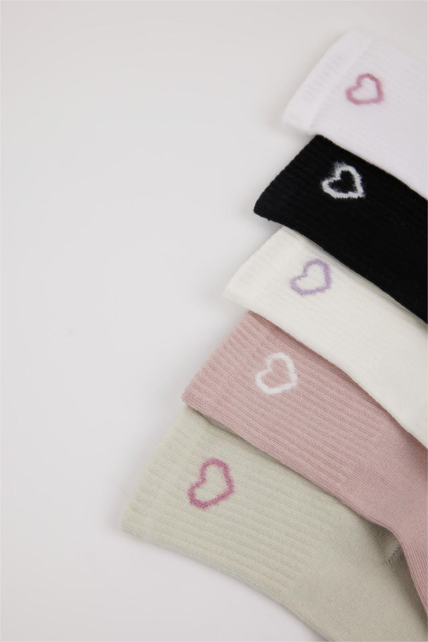 Әйелдерге Түрлі түсті Әйелдерге жүрек мақта 5 орташа мойын