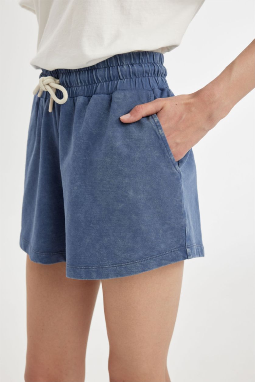 FEMME Indigo Short Bermuda basique à Coupe Relax