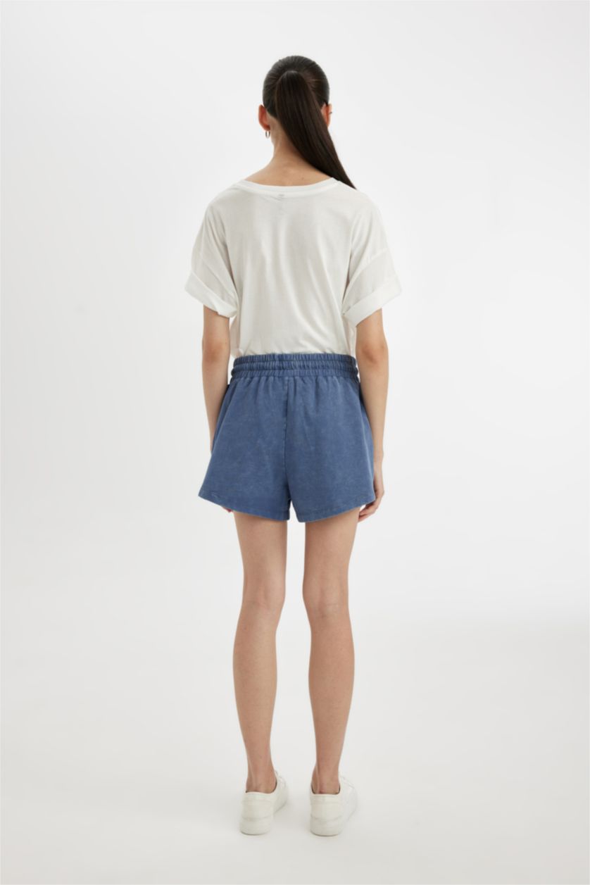 FEMME Indigo Short Bermuda basique à Coupe Relax