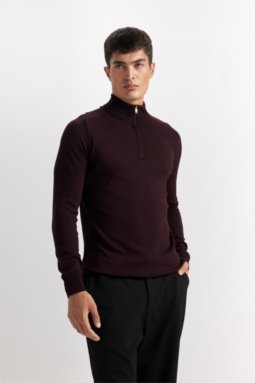 HOMME Bordeaux Pull Tricot