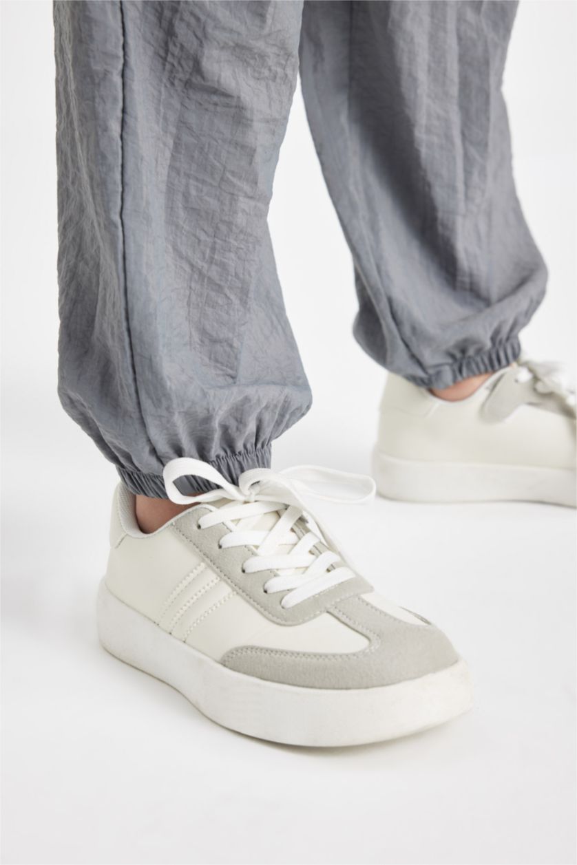 بنات رمادي بنطرون باراشوت جوجر بناتي