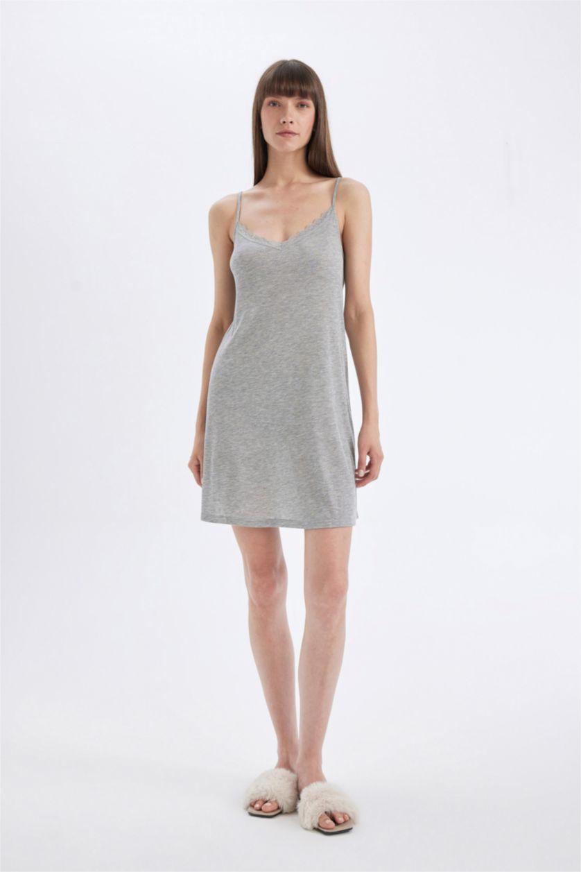 WOMAN Grey Melange Ribana Knitted Dress