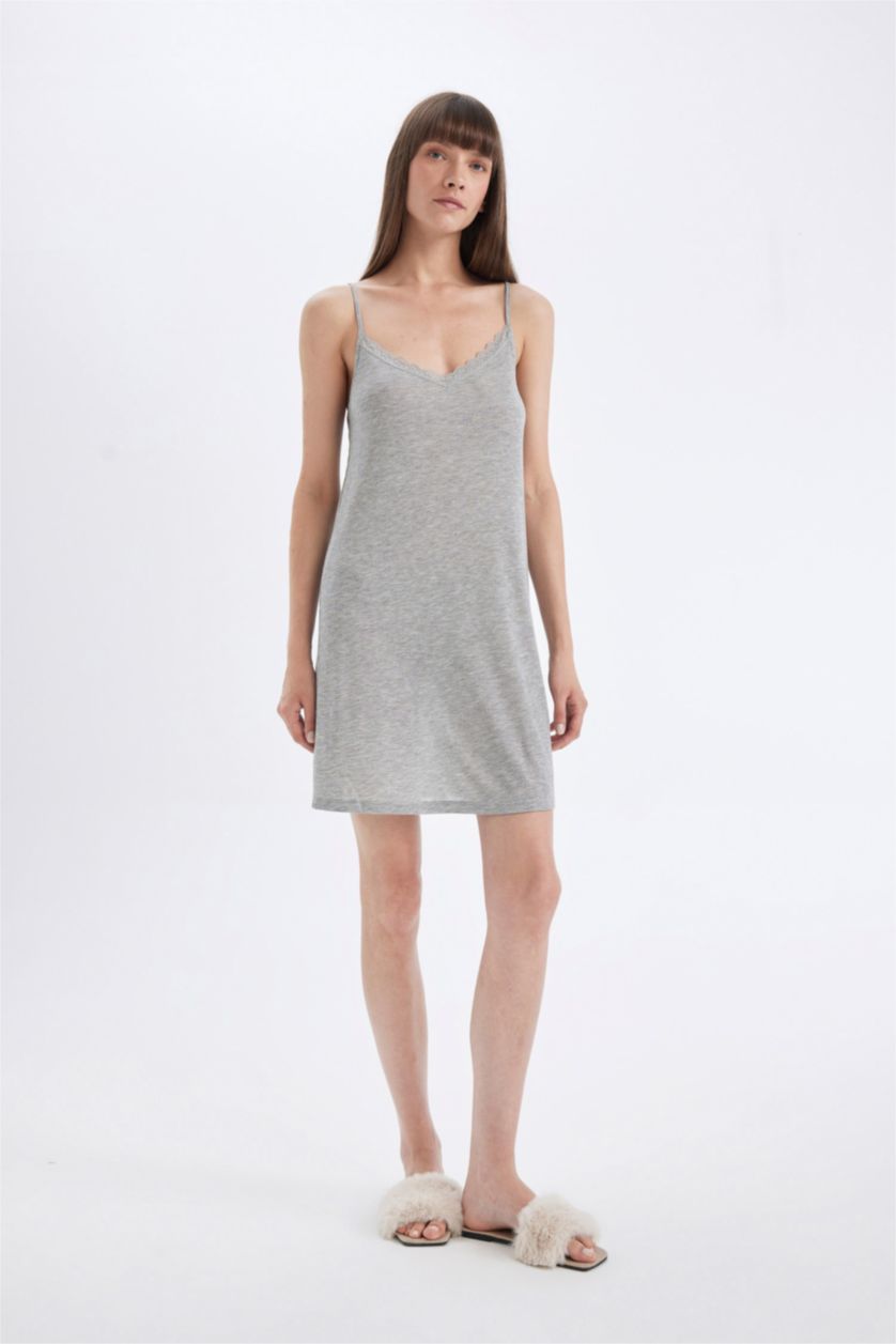 WOMAN Grey Melange Ribana Knitted Dress