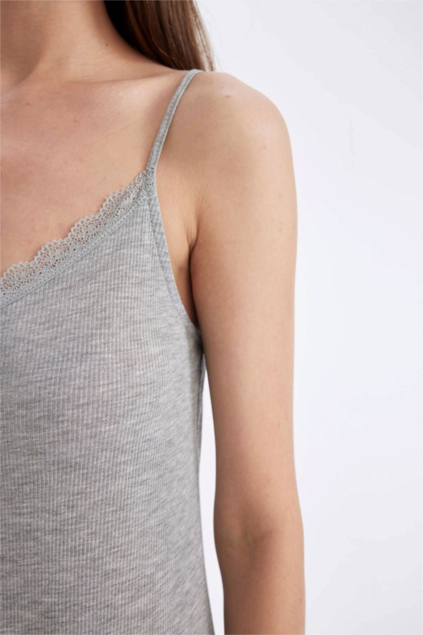 WOMAN Grey Melange Ribana Knitted Dress