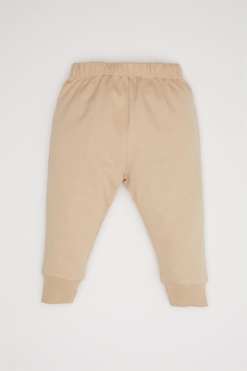 BABY BOY Beige Boy Baby Printed Sweatshirt Sweatpants 2 Piece Set